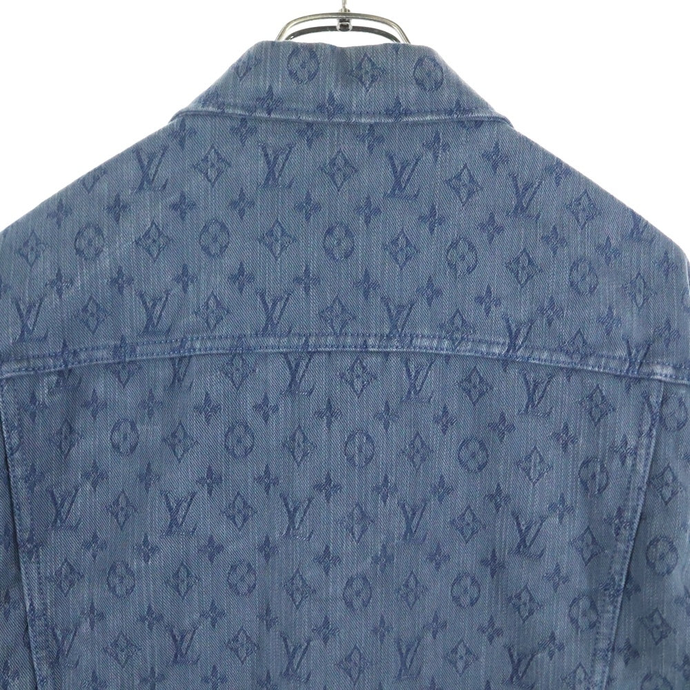 LOUIS VUITTON(ルイヴィトン) 19AW モノグラム総柄ジャガード デニム トラッカージャケット インディゴ RM192M QJQ HHA20W