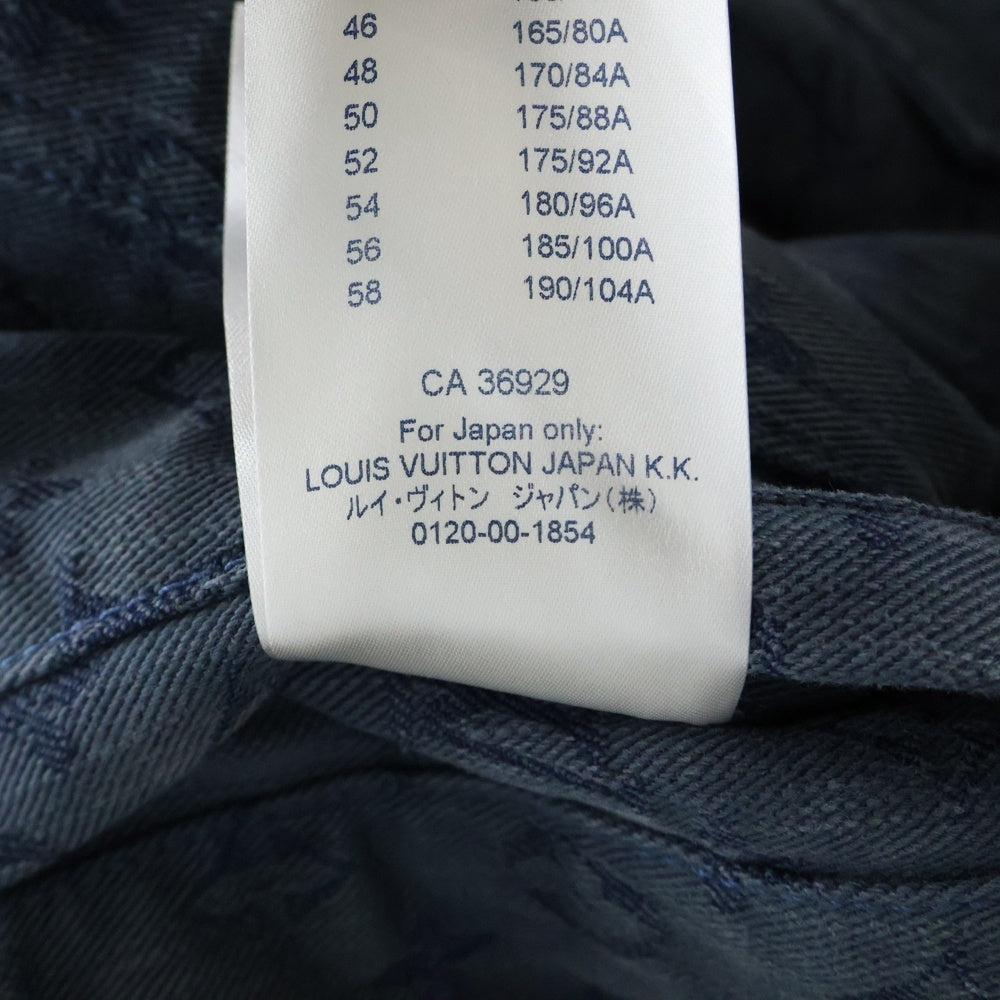 LOUIS VUITTON(ルイヴィトン) 19AW モノグラム総柄ジャガード デニム トラッカージャケット インディゴ RM192M QJQ HHA20W