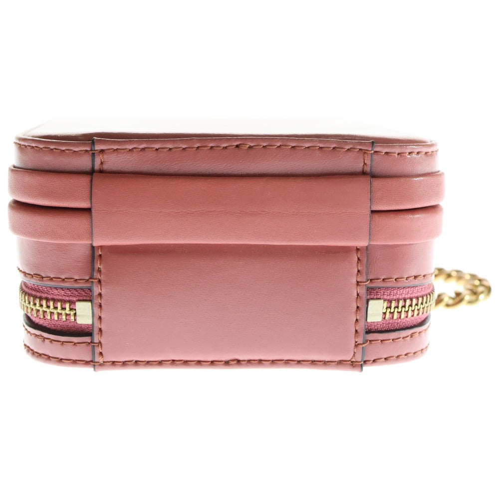 Heaven by Marc Jacobs(ヘブンバイマークジェイコブス) ミニ ヴァニティ クロスボディバッグ ハンドバッグ ショルダーバッグ がま口バッグ ピンク レザー ゴールド金具