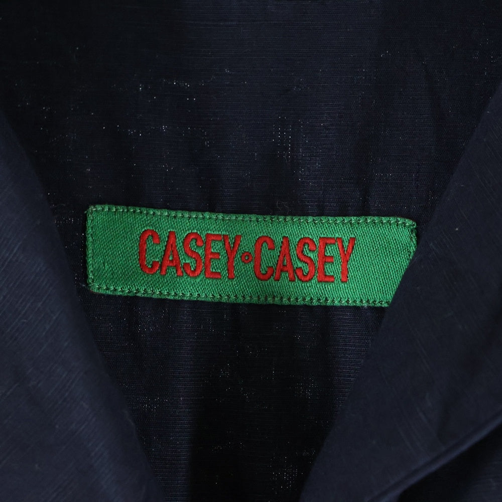 CASEY CASEY(ケイシーケイシー) 22AW RYTHME DRESS リズム ドレス コットンリネンオープンカラーワンピース ネイビー レディース 22FR486