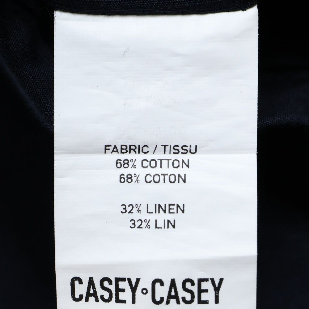 CASEY CASEY(ケイシーケイシー) 22AW RYTHME DRESS リズム ドレス コットンリネンオープンカラーワンピース ネイビー レディース 22FR486