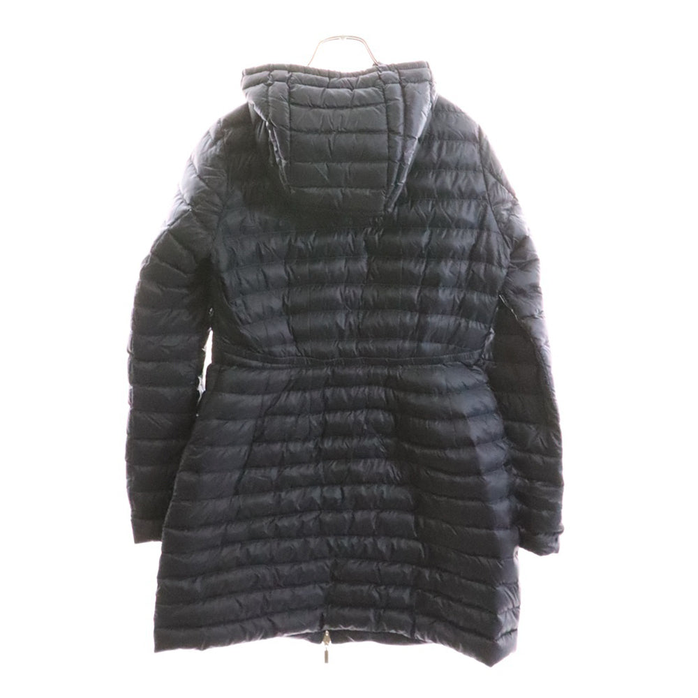 MONCLER(モンクレール) BARBEL バーベル フーデッド ジップアップ ライト ダウン ロング ジャケット コート ネイビー レディース 510934931299 53048