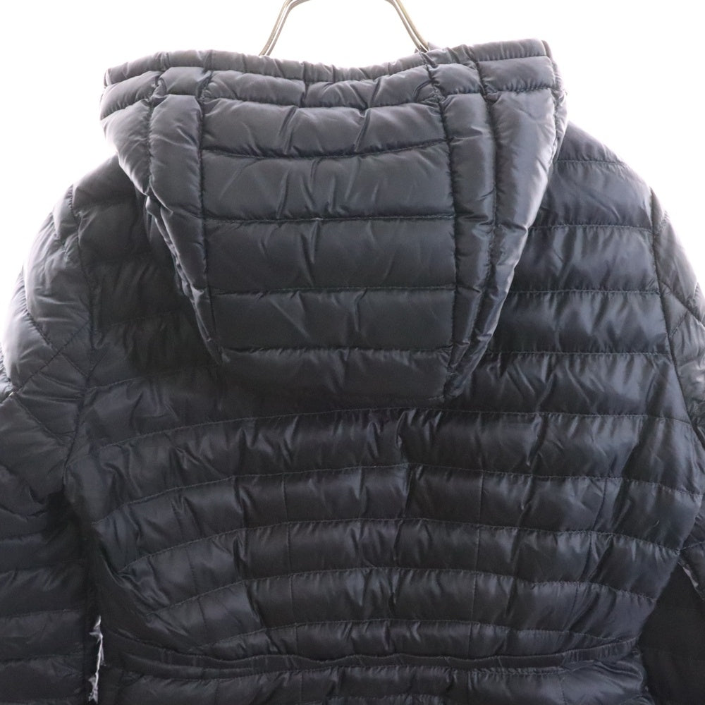 MONCLER(モンクレール) BARBEL バーベル フーデッド ジップアップ ライト ダウン ロング ジャケット コート ネイビー レディース 510934931299 53048
