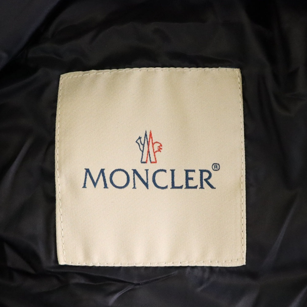 MONCLER(モンクレール) BARBEL バーベル フーデッド ジップアップ ライト ダウン ロング ジャケット コート ネイビー レディース 510934931299 53048