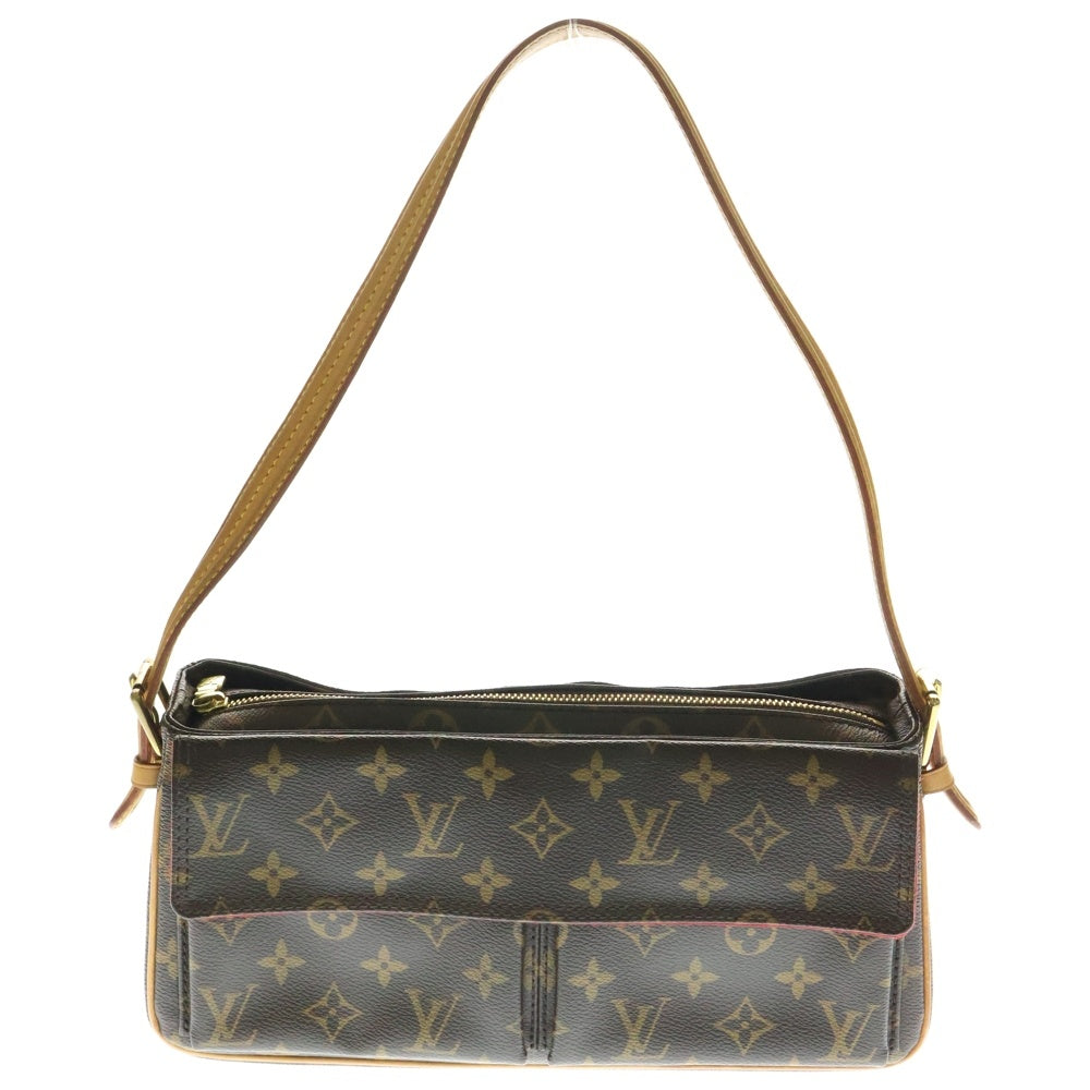 LOUIS VUITTON(ルイヴィトン) モノグラム ヴィバ シテMM ハンドバッグ ブラウン PVCレザー M51164