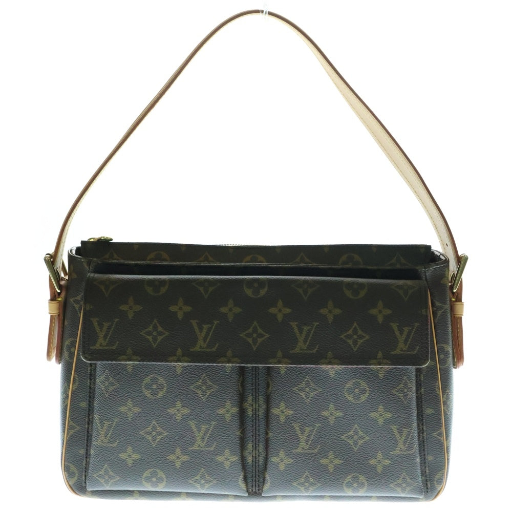 LOUIS VUITTON(ルイヴィトン) モノグラム ヴィバシテGM レザーワンショルダーバッグ ハンドバッグ ブラウン レディース M51163