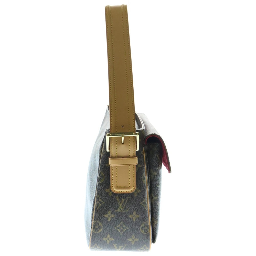 LOUIS VUITTON(ルイヴィトン) モノグラム ヴィバシテGM レザーワンショルダーバッグ ハンドバッグ ブラウン レディース M51163