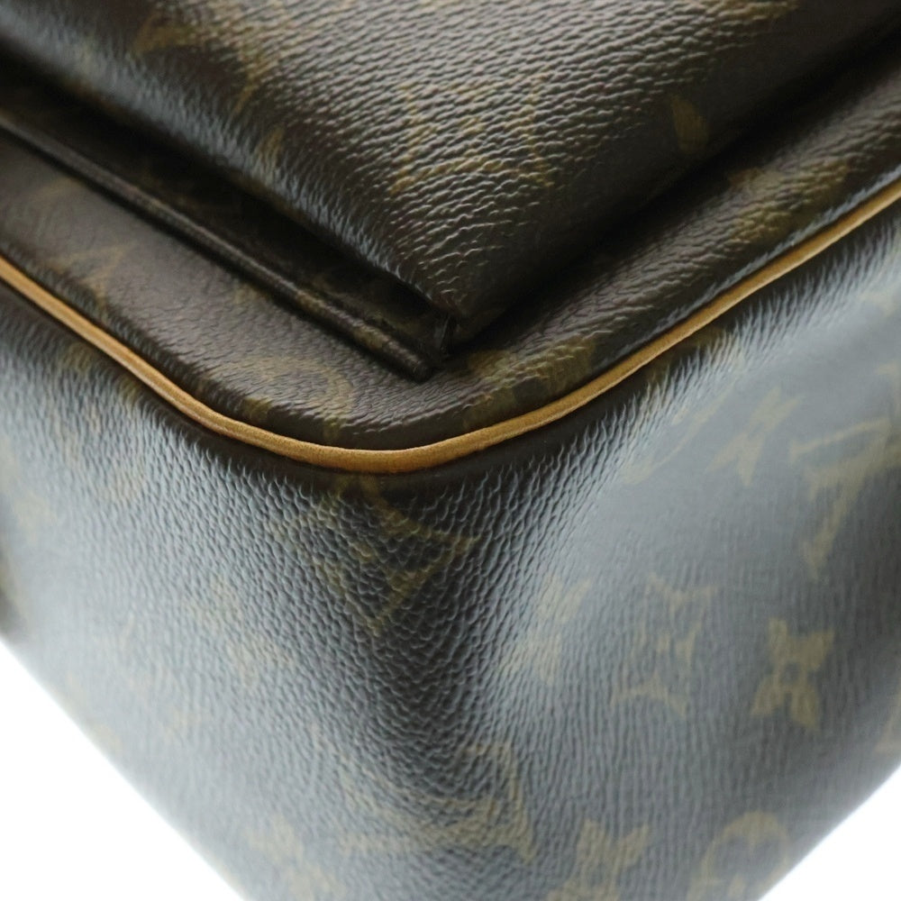 LOUIS VUITTON(ルイヴィトン) モノグラム ヴィバシテGM レザーワンショルダーバッグ ハンドバッグ ブラウン レディース M51163