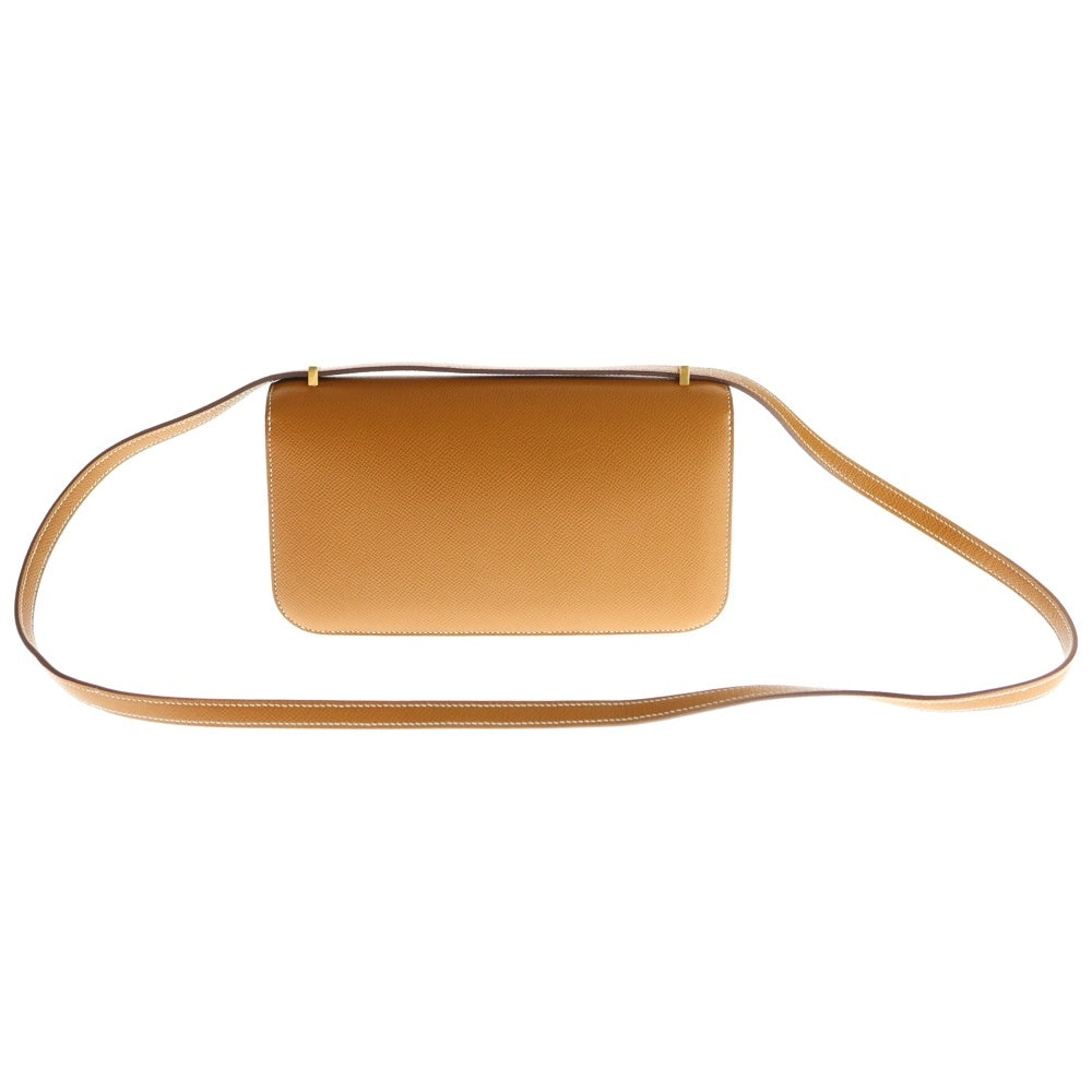 HERMES(エルメス) コンスタンスエラン エプソン レザーショルダーバッグ ゴールド金具 ブラウン W刻印