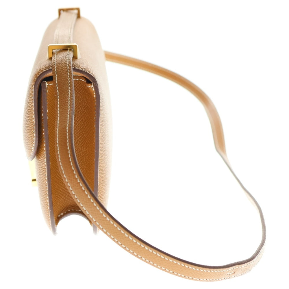 HERMES(エルメス) コンスタンスエラン エプソン レザーショルダーバッグ ゴールド金具 ブラウン W刻印