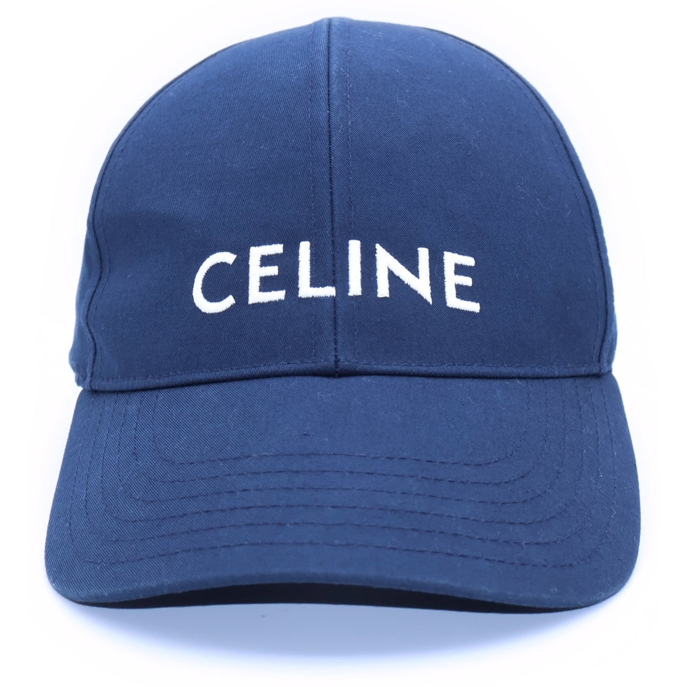 CELINE(セリーヌ) ロゴ刺繍 ベースボール キャップ 帽子 ネイビー 2AUA1969P