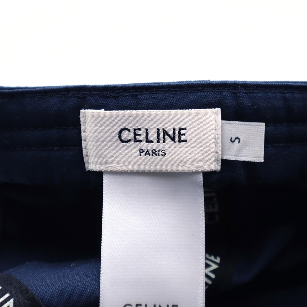 CELINE(セリーヌ) ロゴ刺繍 ベースボール キャップ 帽子 ネイビー 2AUA1969P