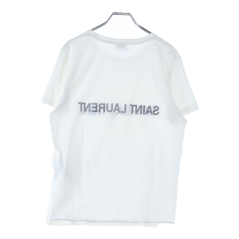 SAINT LAURENT PARIS(サンローランパリ) リバースロゴ ショートスリーブTシャツ ホワイト #53 663278