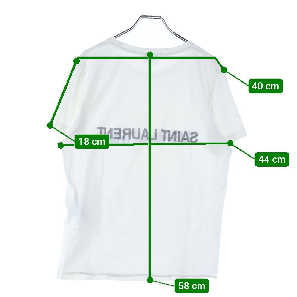 SAINT LAURENT PARIS(サンローランパリ) リバースロゴ ショートスリーブTシャツ ホワイト #53 663278