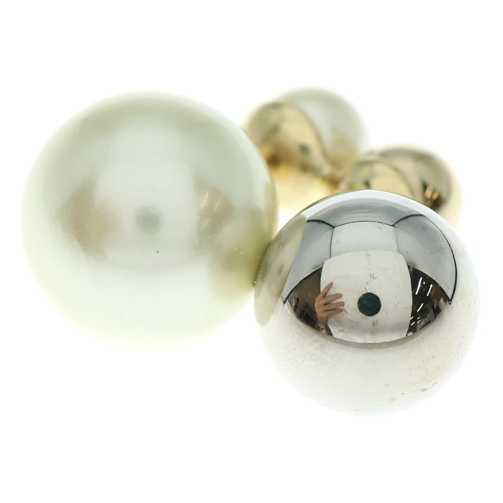 DIOR(ディオール) トライバル パールモチーフピアス ホワイト×シルバー×ゴールド