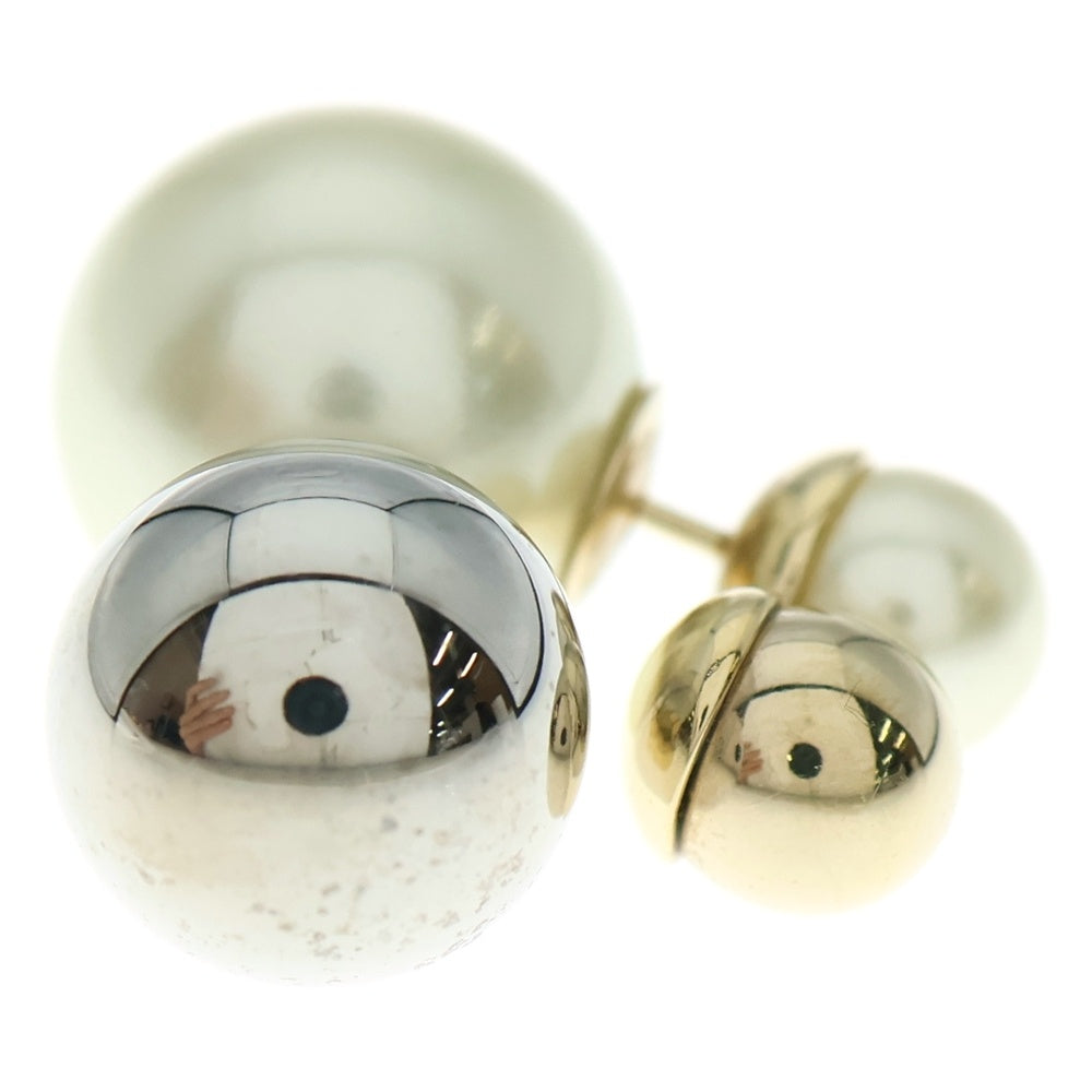 DIOR(ディオール) トライバル パールモチーフピアス ホワイト×シルバー×ゴールド