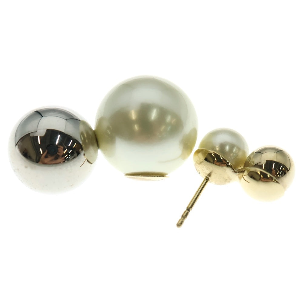 DIOR(ディオール) トライバル パールモチーフピアス ホワイト×シルバー×ゴールド