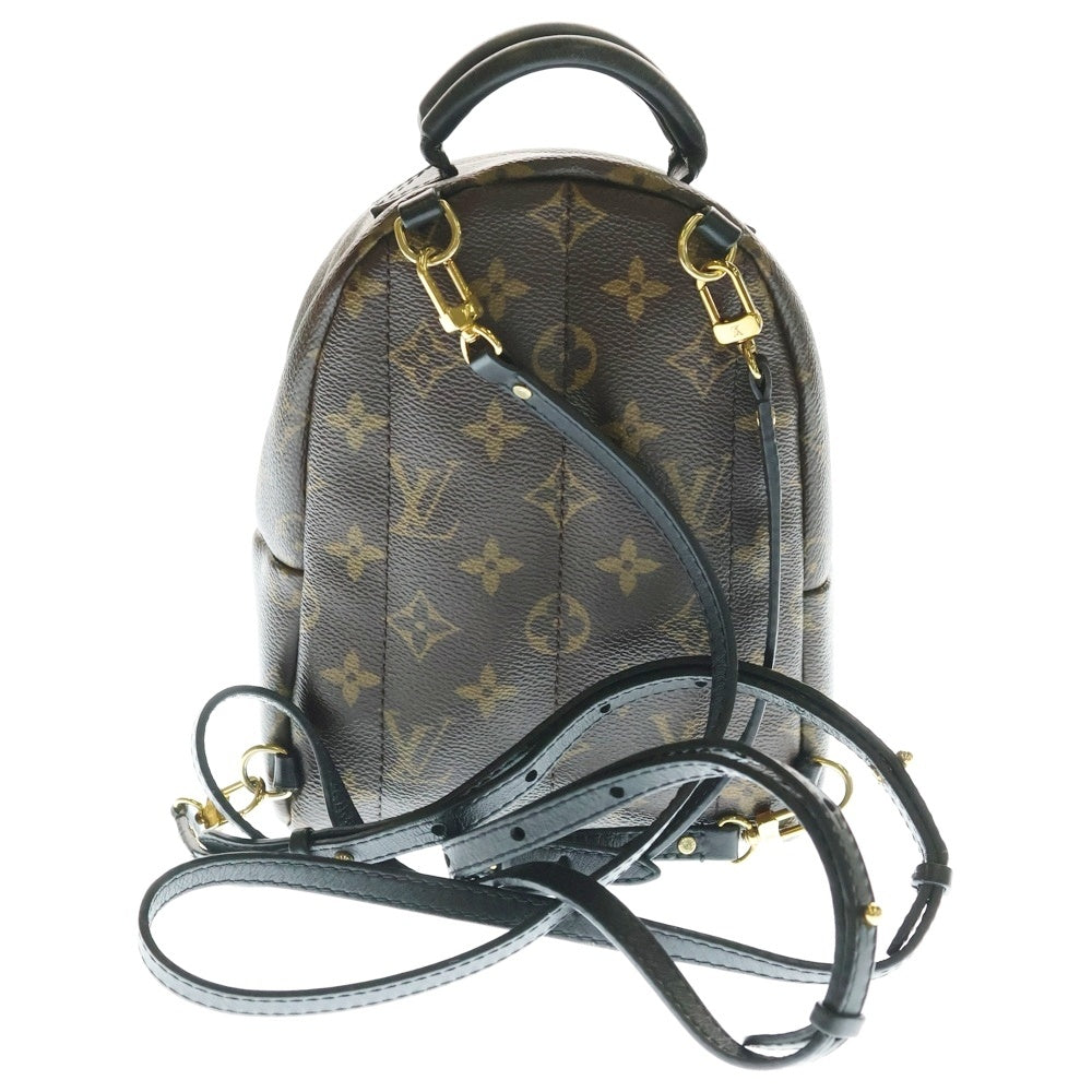 LOUIS VUITTON(ルイヴィトン) モノグラム パームスプリングス バックパックMINI リュックサック ミニバッグ ブラウン×ブラック レザー×PVC M44873 ゴールド金具