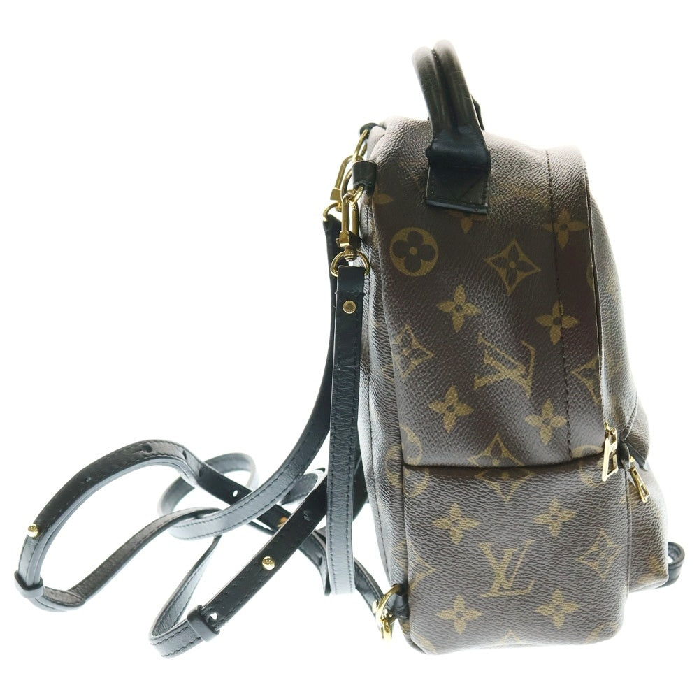 LOUIS VUITTON(ルイヴィトン) モノグラム パームスプリングス バックパックMINI リュックサック ミニバッグ ブラウン×ブラック レザー×PVC M44873 ゴールド金具