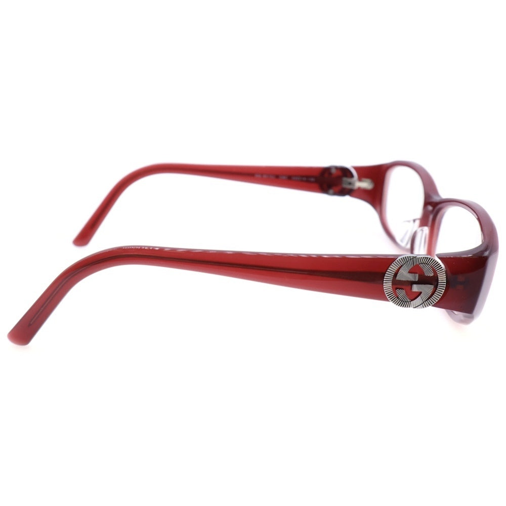 GUCCI(グッチ) GGロゴ インターロッキングGテンプル 眼鏡 アイウェア ワインレッド