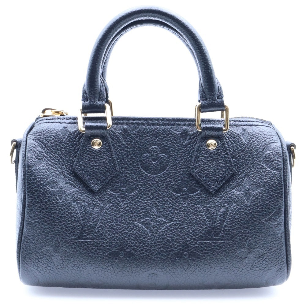 LOUIS VUITTON(ルイヴィトン) モノグラムアンプラント ナノ・スピーディ ノワール 2WAY レザーハンドバッグ ショルダーバッグ ブラック M82450