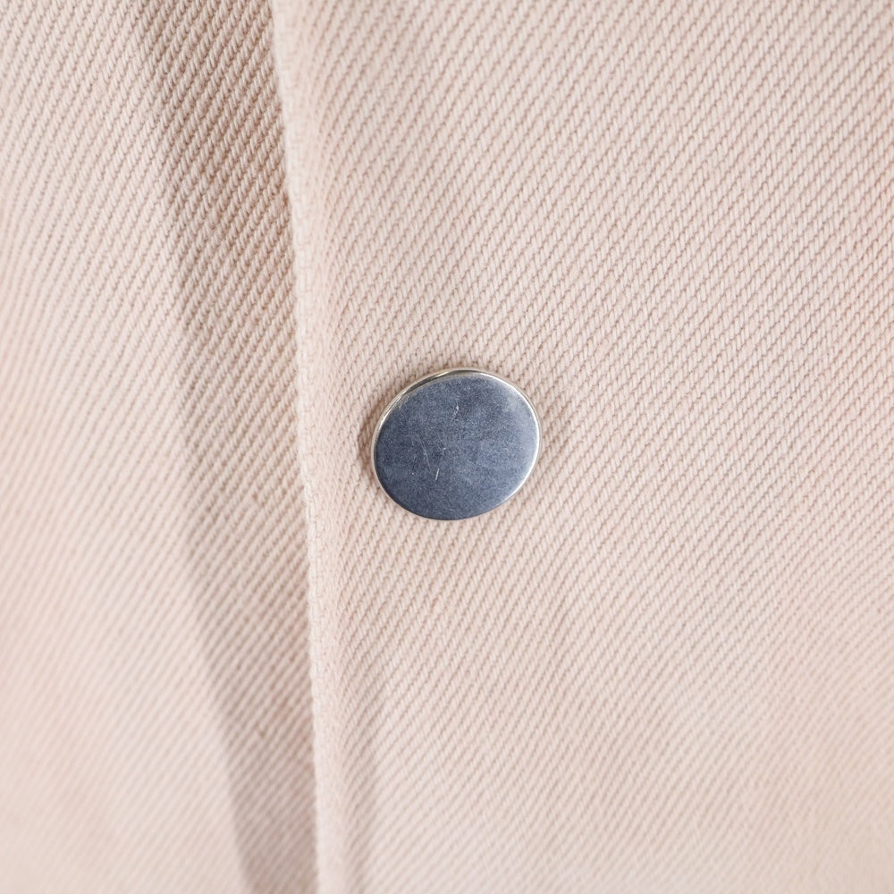 ami paris(アミパリス) Ami de Coeur アミ ドゥ クール ハート エンボスロゴ コットン スナップボタン 半袖シャツ ジャケット ピンク SPHSH219.DE0044