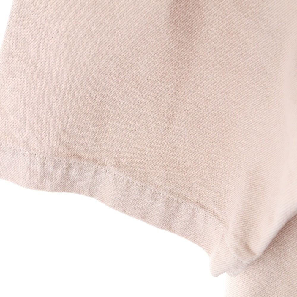 ami paris(アミパリス) Ami de Coeur アミ ドゥ クール ハート エンボスロゴ コットン スナップボタン 半袖シャツ ジャケット ピンク SPHSH219.DE0044