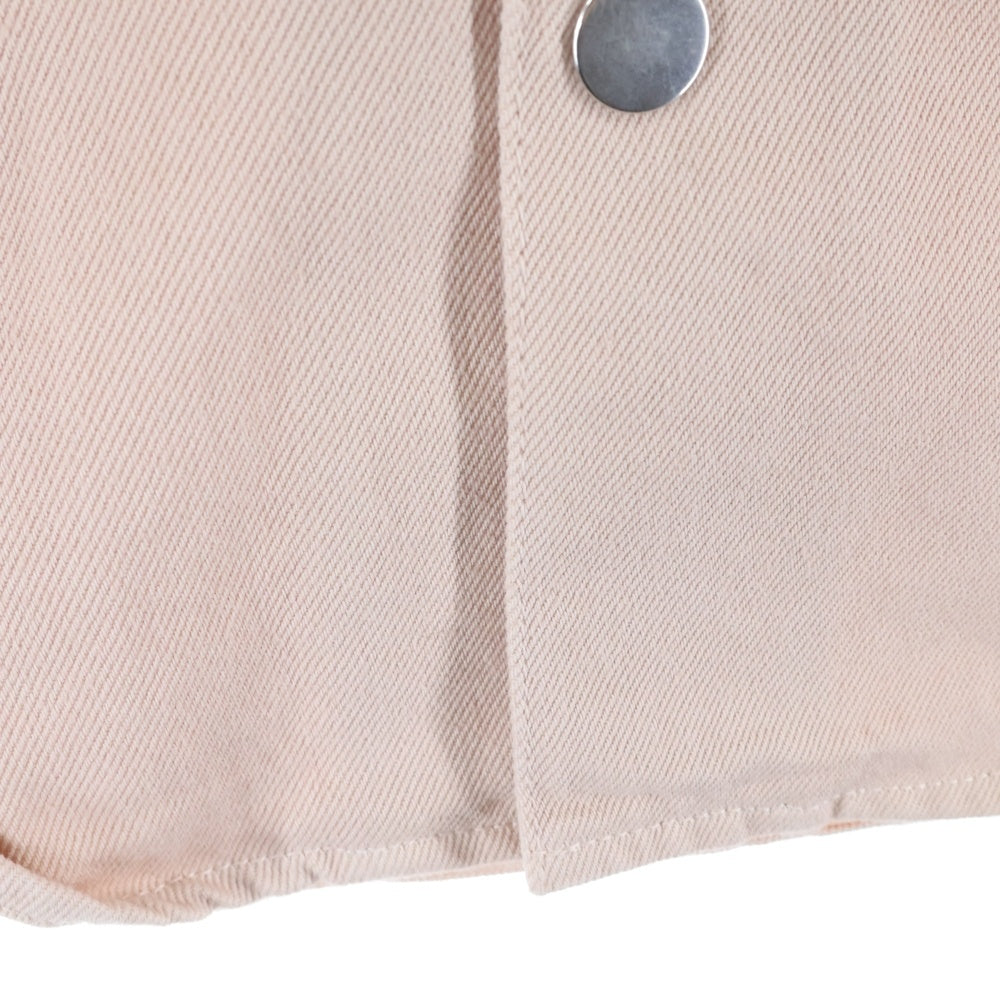 ami paris(アミパリス) Ami de Coeur アミ ドゥ クール ハート エンボスロゴ コットン スナップボタン 半袖シャツ ジャケット ピンク SPHSH219.DE0044