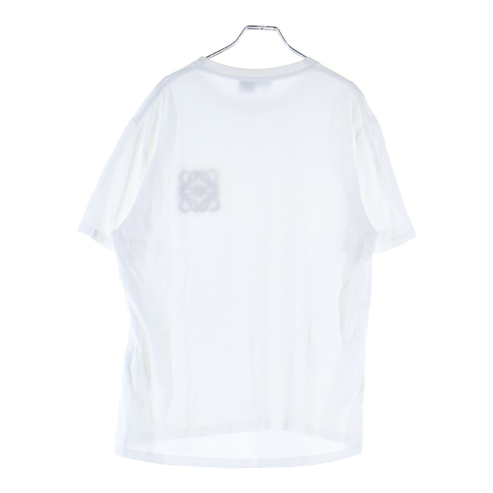 LOEWE(ロエベ) 24SS PAULA'S IBIZA パウラズ イビザ パイル アナグラムロゴ刺繍 クルーネック 半袖Tシャツ カットソー ホワイト H616Y22X67 レディース
