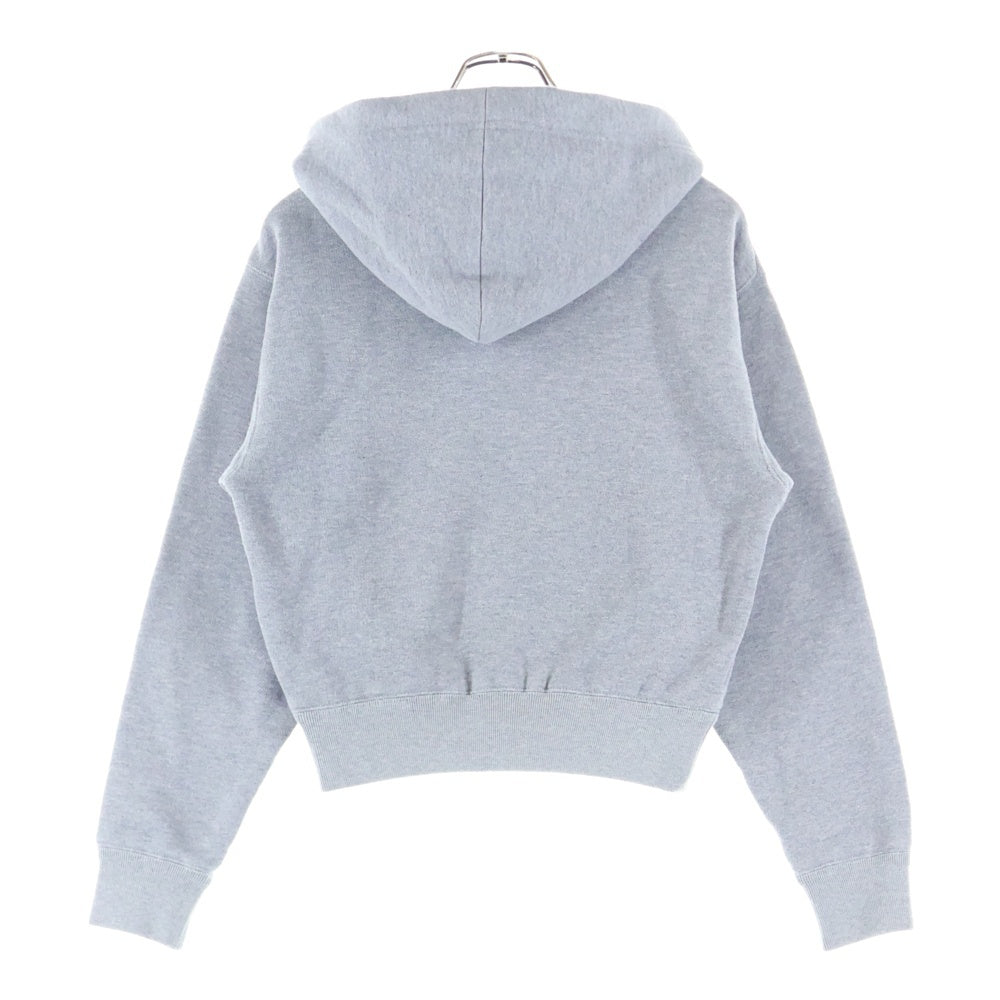 LOUIS VUITTON(ルイヴィトン) モノグラムフラワー アクセントフーディ コットン グレー×メタル #S 1AIPZ8