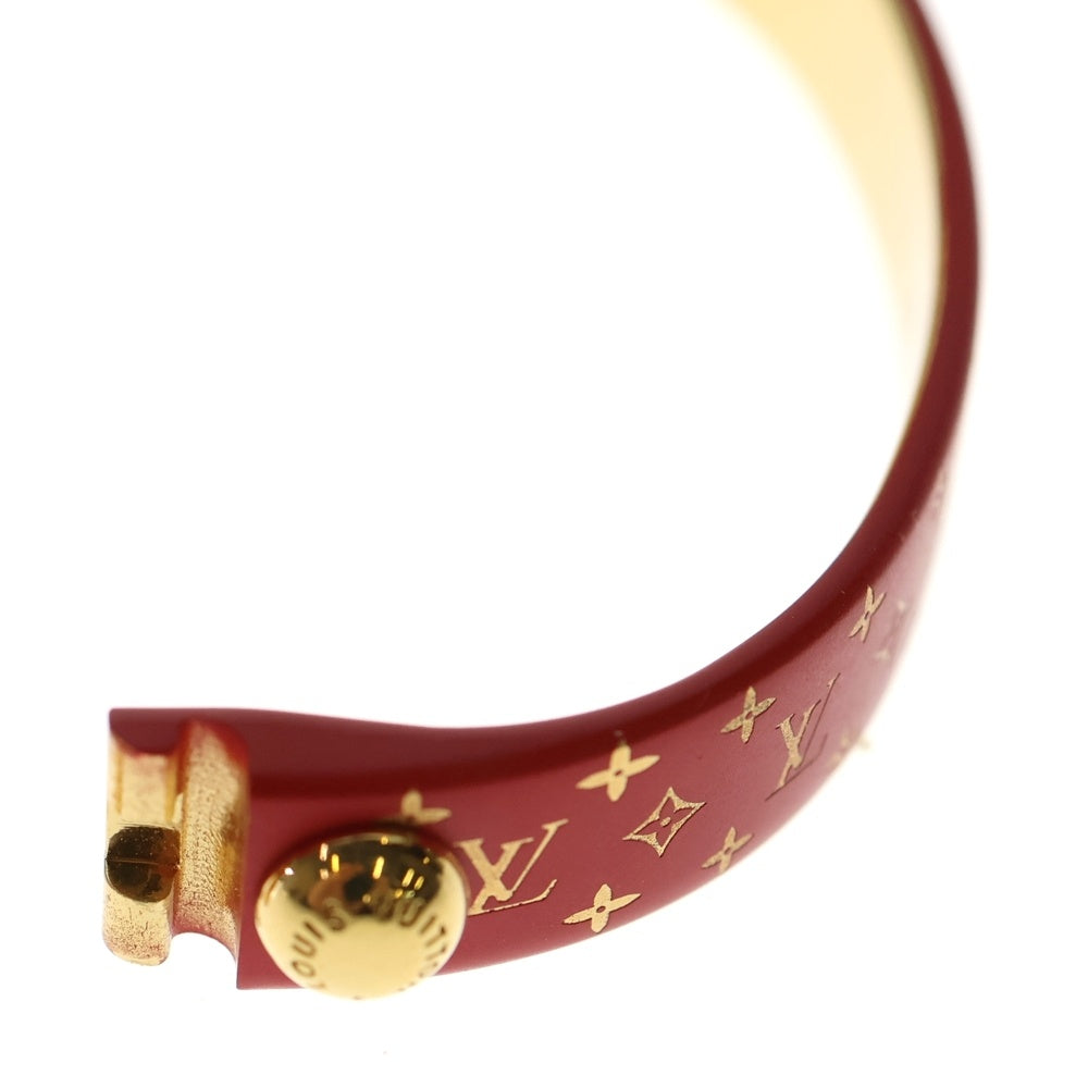 LOUIS VUITTON(ルイヴィトン) カフ ナノグラム ブレスレット バングル レッド ゴールド金具 レディース M67197