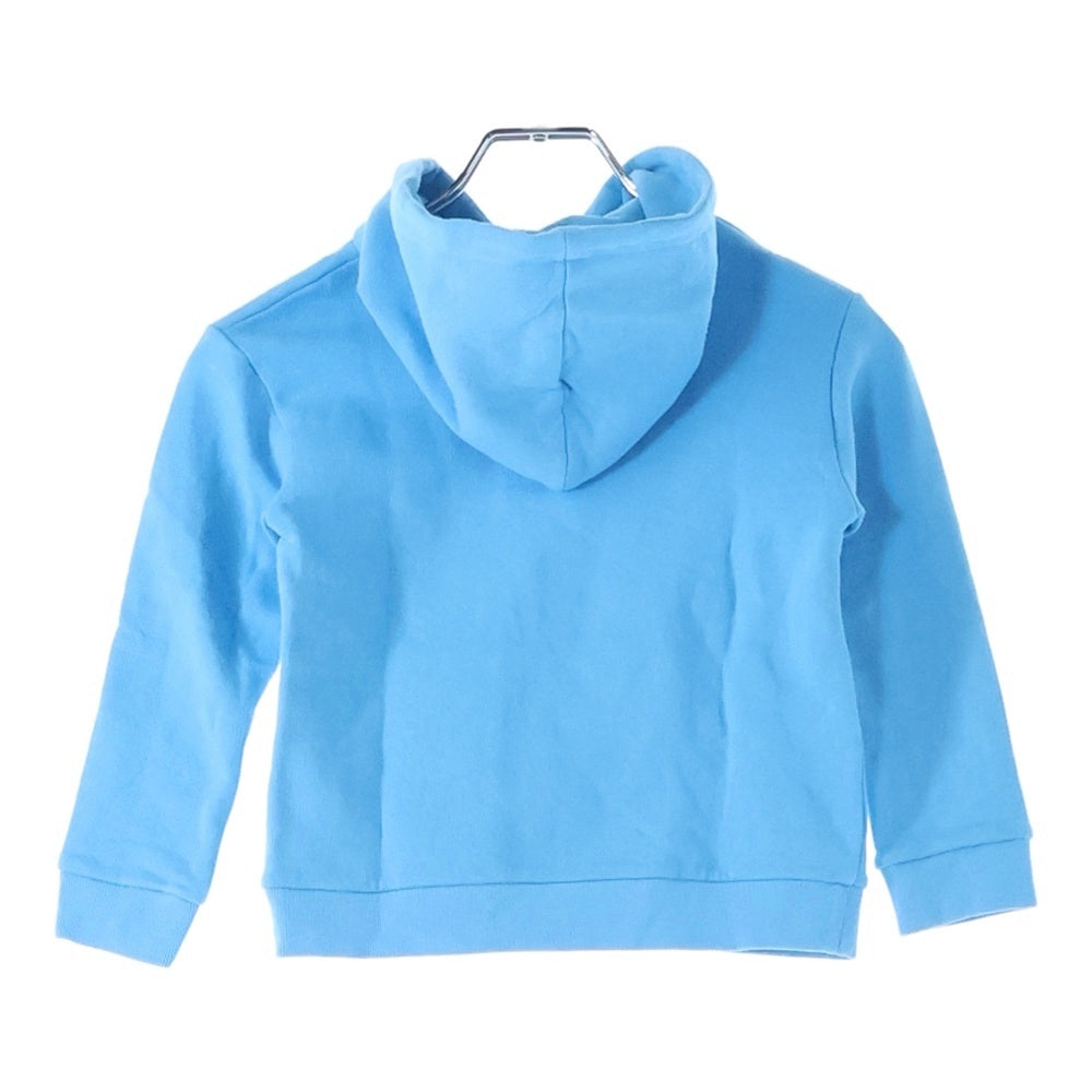 GUCCI(グッチ) ヴィンテージロゴプリント カットオフ プルオーバースウェットパーカー フーディー ライトブルー キッズ 532555
