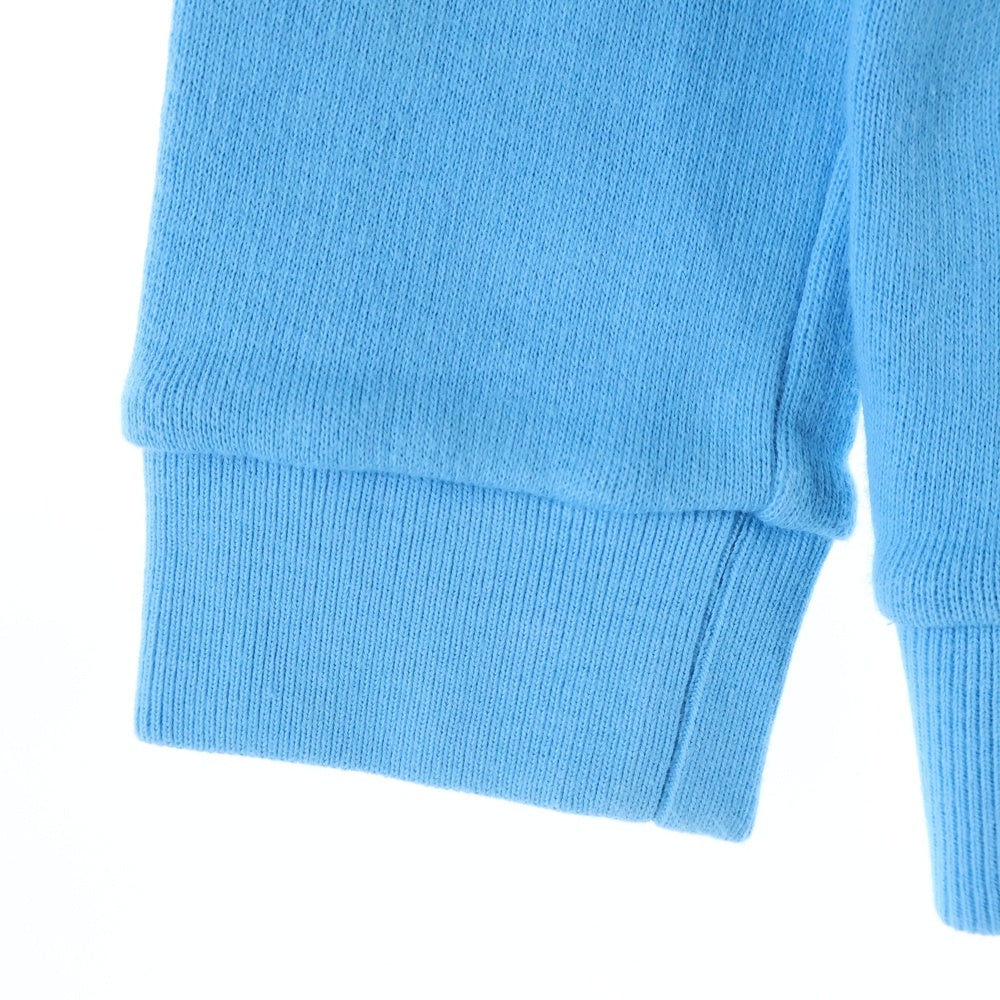 GUCCI(グッチ) ヴィンテージロゴプリント カットオフ プルオーバースウェットパーカー フーディー ライトブルー キッズ 532555