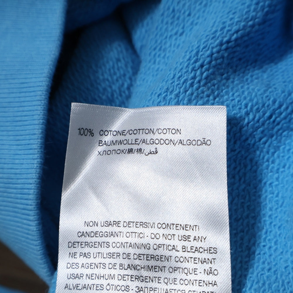 GUCCI(グッチ) ヴィンテージロゴプリント カットオフ プルオーバースウェットパーカー フーディー ライトブルー キッズ 532555