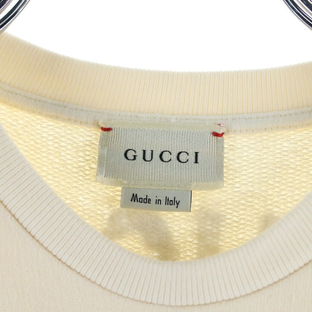 GUCCI(グッチ) ×ヒグチユウコ アニマル ロゴプリント クルーネック プルオーバー スウェットトレーナー ベージュ キッズ 552396