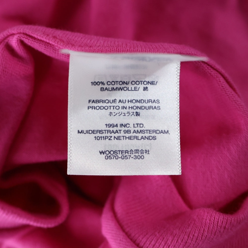 SUPREME(シュプリーム) 25SS Painted Tee Fuchsia ペインテッドロゴ クルーネック半袖Tシャツ カットソー ピンク/ブラック