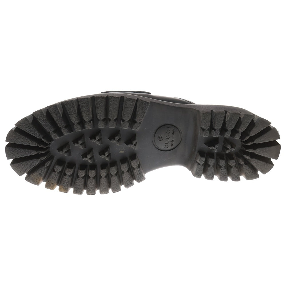 GUCCI(グッチ) ホースビット レザーミュール 厚底サンダル ブラック 764207