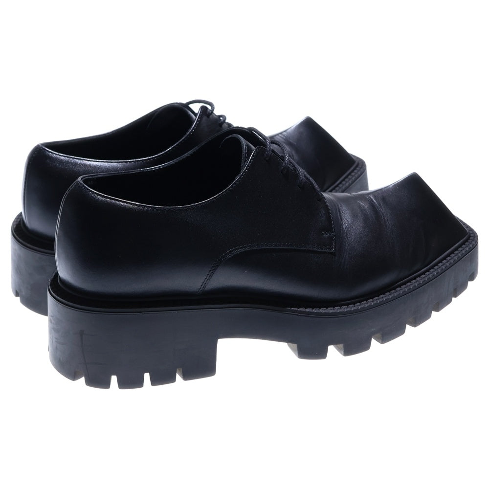 BALENCIAGA(バレンシアガ) RHINO リノ チャンキーダービー レースアップレダービーシューズ レザーシューズ ブラック 656977