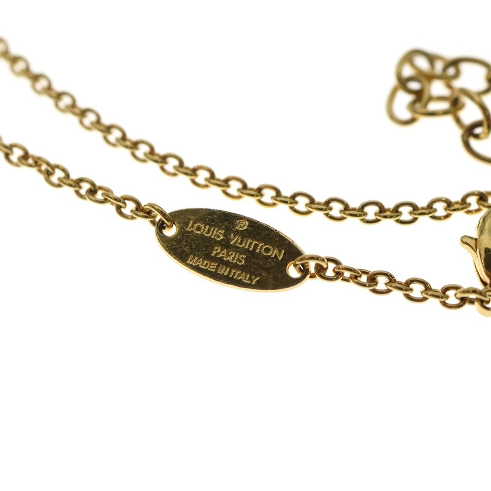 LOUIS VUITTON(ルイヴィトン) LVアイコニック ラインストーン ブレスレット ゴールド チェーン GP M00587
