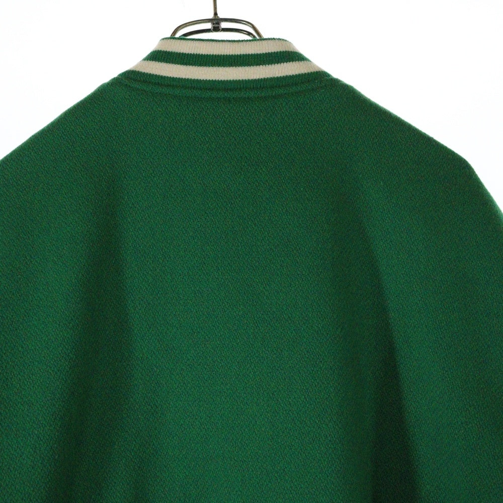 CELINE(セリーヌ) 23AW Cパッチ アーマードウール ジャクソンテディジャケット ブルゾン グリーン/ホワイト 2V58N896C