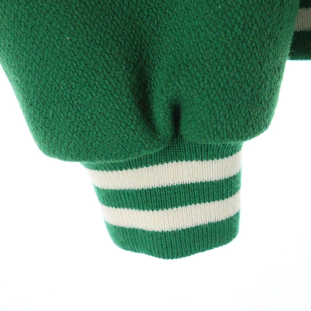 CELINE(セリーヌ) 23AW Cパッチ アーマードウール ジャクソンテディジャケット ブルゾン グリーン/ホワイト 2V58N896C