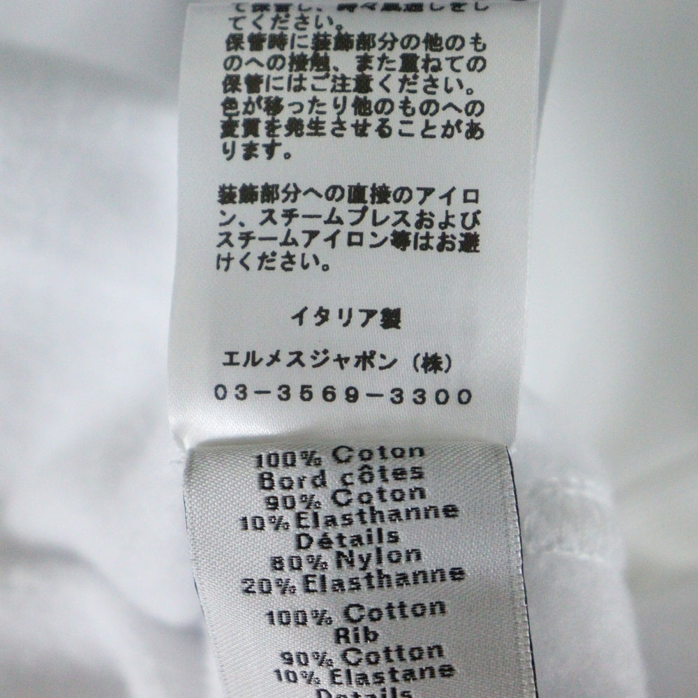 HERMES(エルメス) 24SS Boite Surprise ボワットシュルプリーズ サプライズボックス クルーネック長袖スウェットトレーナー ホワイト