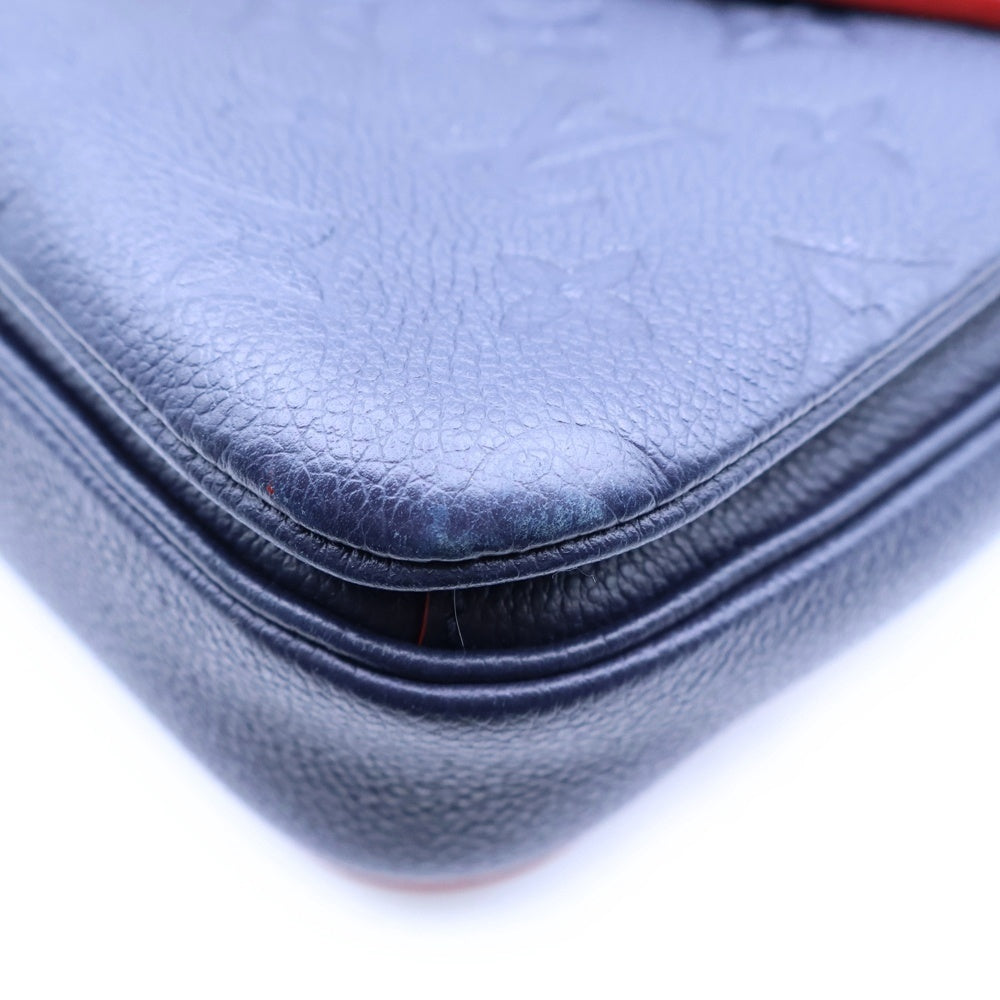 LOUIS VUITTON(ルイヴィトン) モノグラムアンプラント ポシェット・メティス 2WAYバッグ ショルダーバッグ ネイビー×レッド レザー MM M44071 ゴールド金具