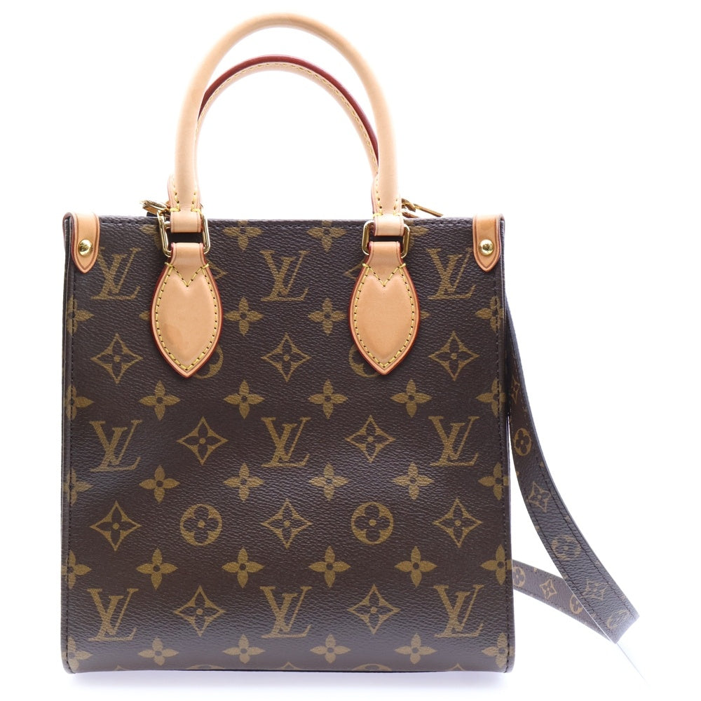 LOUIS VUITTON(ルイヴィトン) サックプラBB モノグラム PVC レザー 2WAY ハンド ショルダーバッグ ゴールド金具 ブラウン M46265