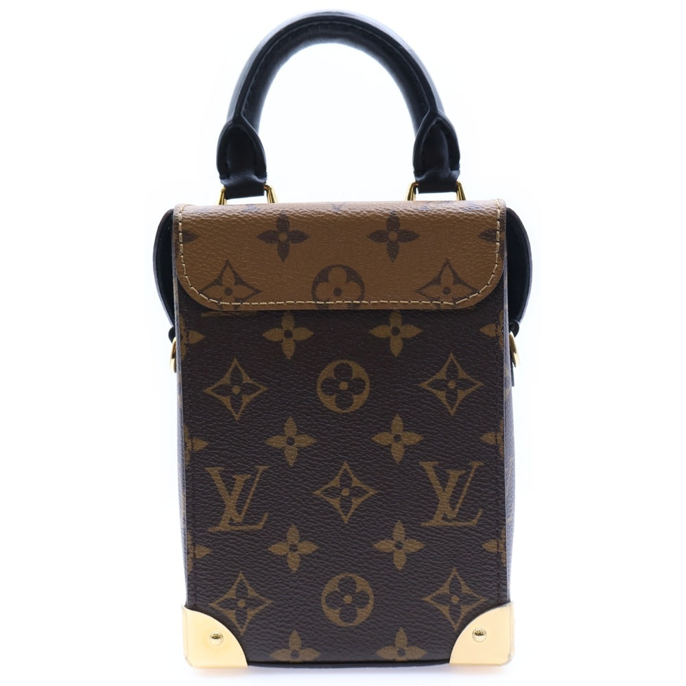 LOUIS VUITTON(ルイヴィトン) カメラボックス モノグラム リバース PVC レザー 2WAY ハンド チェーンショルダーバッグ ゴールド金具 ブラウン M82465