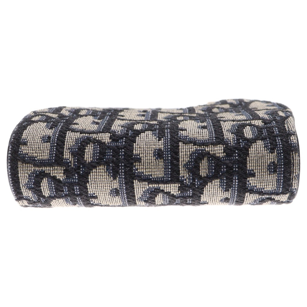 Christian Dior(クリスチャンディオール) サドル 三つ折り財布 ウォレット オブリーク キャンバス ネイビー