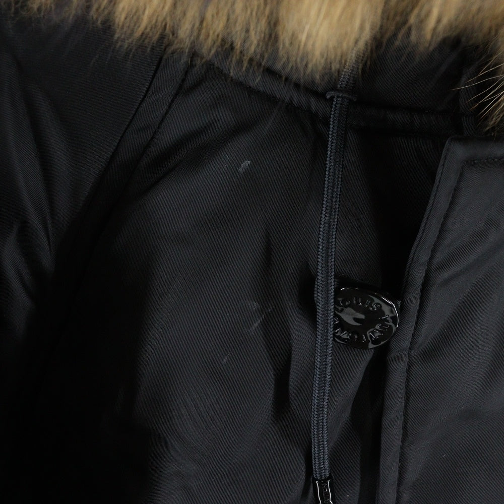 LOUIS VUITTON(ルイヴィトン) 20AW ×NIGO ニゴー バックロゴ刺繍 マウンテン アビエイター ファー フーデッド ナイロン ジップアップ フライト ボンバージャケット RM202M RSL HJ02W