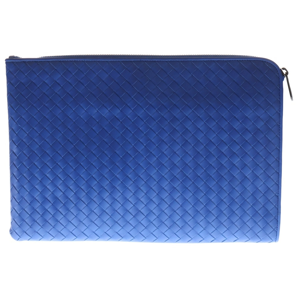 BOTTEGA VENETA(ボッテガヴェネタ) イントレチャート レザー クラッチ セカンドバッグ ドキュメントケース ブルー