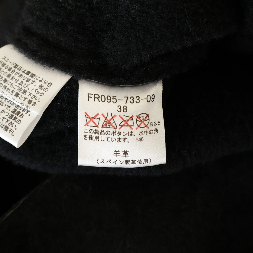 BURBERRY(バーバリー) ムートン スエード ラムレザー ボアライニング トグルボタン ダッフルコート ブラック レディース FR095-733-09