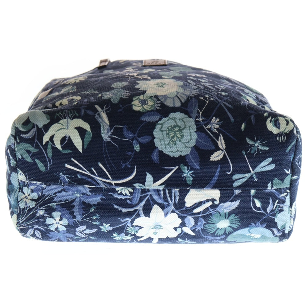 GUCCI(グッチ) グッチ キッズ トートバッグ ハンドバッグ キャンバス ネイビー フラワー 284721